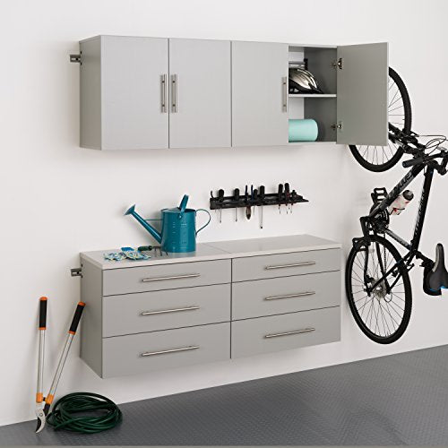 Prepac HangUps 90" Storage Cabinet G-4pc, Set F - 4 pc, Light Gray