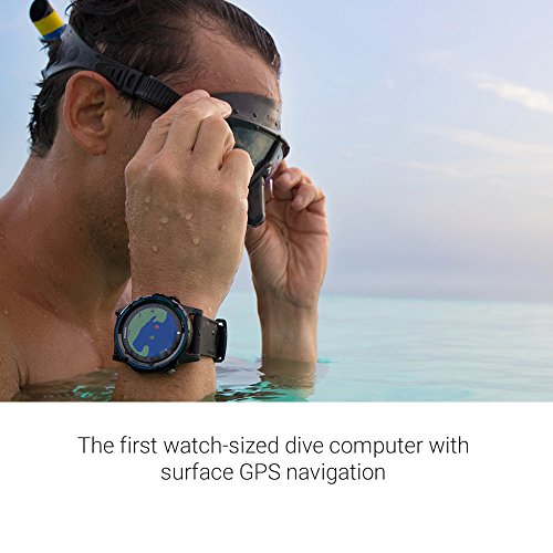 Garmin Descent Mk1, Watch-Sized Dive Computer with Surface GPS, Includes Fitness Features, Gray with Titanium Band