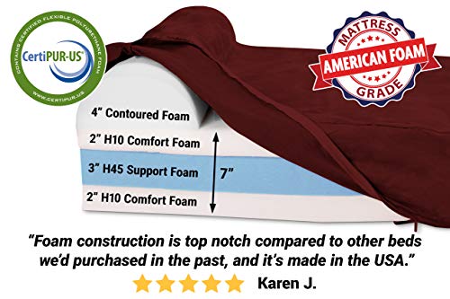 Big Barker 7in Orthopedic Dog Bed with Pillow Top Dog Beds XXL Size Dog Breeds Removable Durable Microfiber Cover