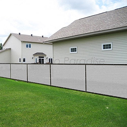 Patio Fence Privacy Screen 8'x50', Pergola Shade Cover Canopy Sun Block,180 GSM, 90% Privacy Blockage (Light Gray)