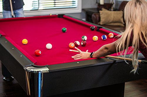 Mizerak Donovan II 8' Billiard Table with 2 Cues, Set of Billiard Balls, Triangle Brush and 2 Chalk