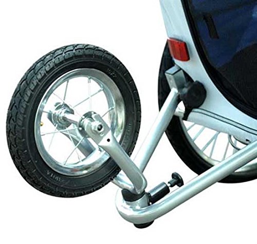 Aosom Elite II 2-in-1 Pet Dog Bike Trailer and Stroller with Suspension and Storage Pockets, Blue