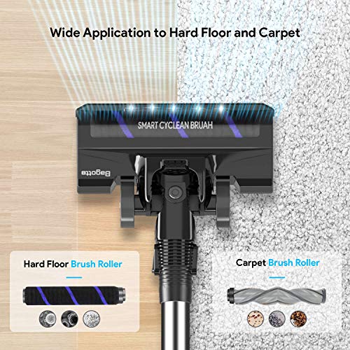 Cordless Vacuum Cleaner, Bagotte 21KPa Powerful Suction 9-in-1 Stick Vacuum Cleaner Lightweight Handheld Vacuum