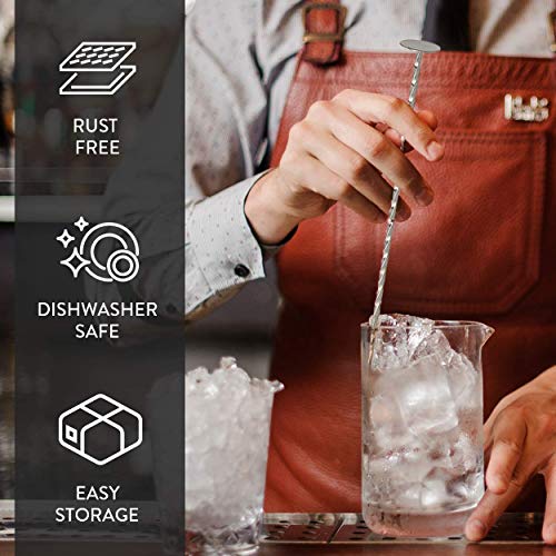 20 Piece Cocktail Shaker Bartender Kit: hIGH Quality Stainless Steel Bar Tools/Accessories With Bamboo Stand. Velvet Bag Included.