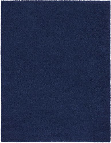Nourison Malibu Shag Area Rug, 9'x12' , Navy