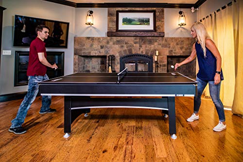 Triumph Phoenix 7’ Billiard Table with Table Tennis Conversion Top for a Game of Pool or an Action-Packed Table Tennis Match