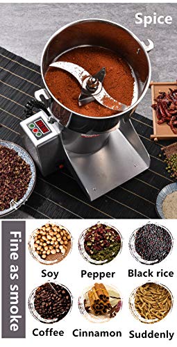 CGOLDENWALL LED Display Electric Grain Grinder Mill High Speed Spice Herb Powder Machine Dry Cereals CE Approved (300g Swing Type)