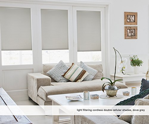 First Rate Blinds Custom Cordless Double Cell Shades, 72W x 60H, Any Size 18-72 Wide, Espresso