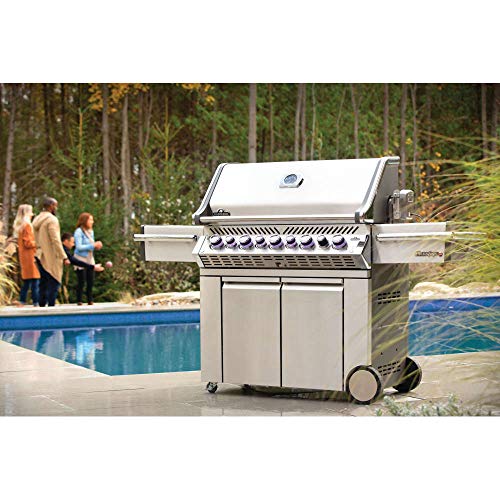 Napoleon PRO665RSIBPSS-3 Prestige PRO665 with Rear and Side Infrared Burners Propane Gas Grill, 665 sq.in, Stainless Steel