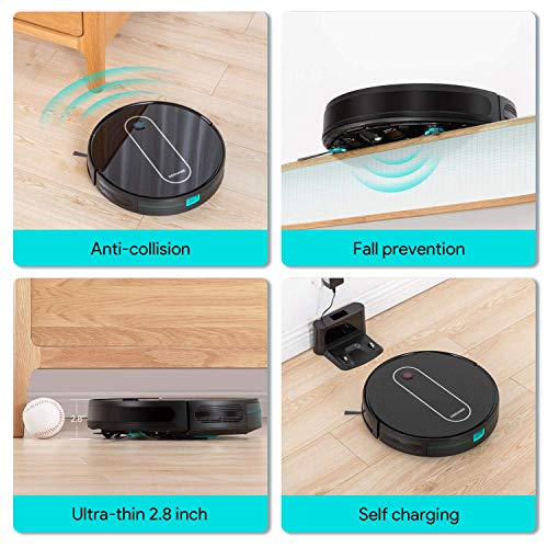 DEENKEE DK600 Robot Vacuum,1500Pa High Suction,2.8" Super-Thin,6 Cleaning Modes