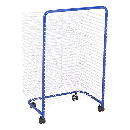 Sprogs Art Drying Rack, 23 3/4" W x 17 1/2" D x 38" H, Blue/White, SPG-LED1027W-SO