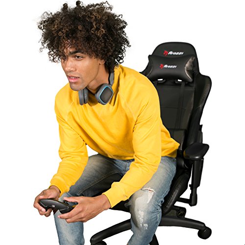 Arozzi Verona Pro V2 Premium Racing Style Gaming Chair W/ High Backrest, Recliner, Swivel, Tilt, Lumbar & Headrest Pillows Included