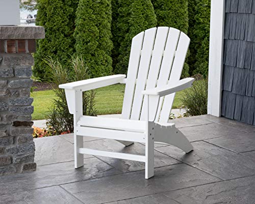 POLYWOOD Nautical Adirondack Chair, Black
