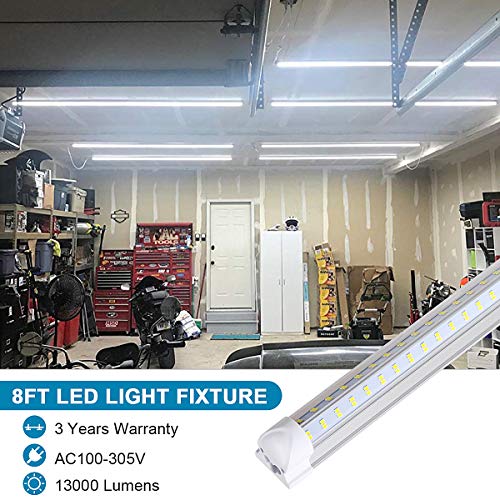 LED Shop Light Tube Fixture, T8 led Tube, 1FT 9W 1080lm 5700K, Integrated Led Tubes, Double Side V Shape, Tube Light, No Ballast, Super Bright White, Bulbs for Garage, Warehouse, Plug and Play, 2PCS