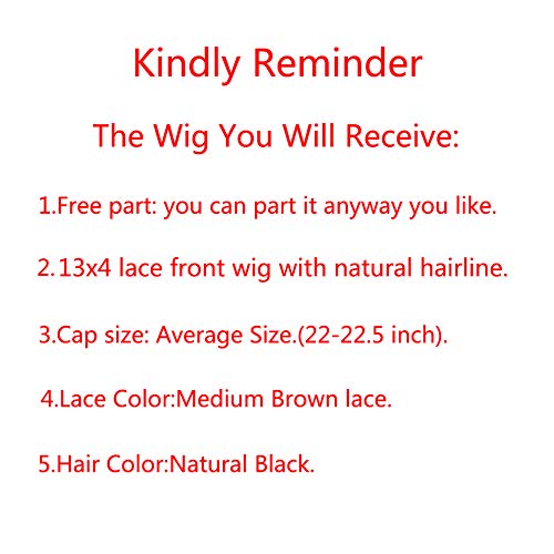 Lace Frontal Wigs Human Hair Wigs with Baby Hair Pre-plucked Hairline Deep Wave Glueless Lace Front Wigs for Black Women Natural Color 130% Density 16 inch