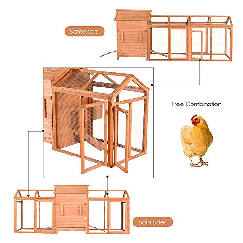 Lovupet Outdoor Wooden Chicken Coop Nest Box Hen House Cage Poultry Pet Hutch Garden Backyard Cage 0319