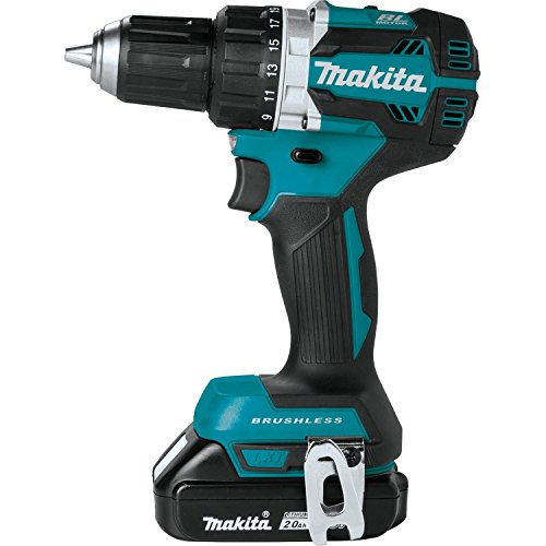 Makita XFD12R 18V LXT Lithium-Ion Compact Brushless Cordless 1/2" Driver-Drill Kit (2.0Ah),