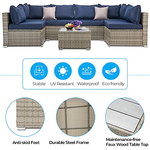 Laurel Canyon Patio Conversation Sets with Cushions Grey