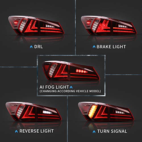 VLAND LED Tail lights for Lexus IS250 IS350 2006-2012 (Also fit Lexus IS 220d and IS F Model) YAB-IS-0277RC