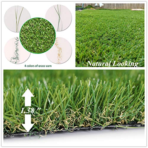 Conscience Trading Artificial Grass Realistic Fake Grass Artificial Turf Lawn Synthetic Deluxe Thick Lawn Pet Turf Garden