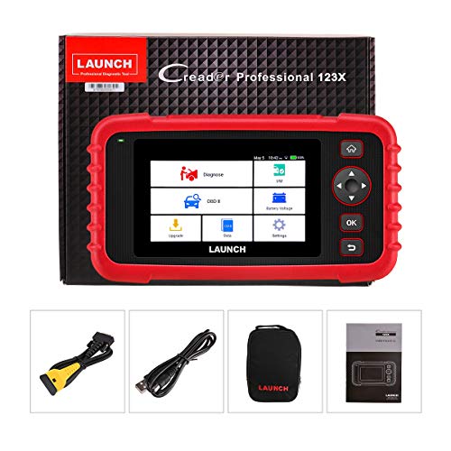 LAUNCH Code Reader CRP123X OBD2 Scanner Scan Tool for ABS SRS Transmission Engine Code Reader Car Diagnostic Tool with Battery Test, Android 7.0 Based, 5.0â Touchscreen, AutoVIN, Wi-Fi Free Updates