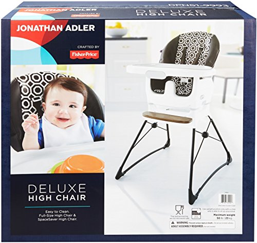 Fisher-Price Jonathan Adler Deluxe High Chair, Black/White