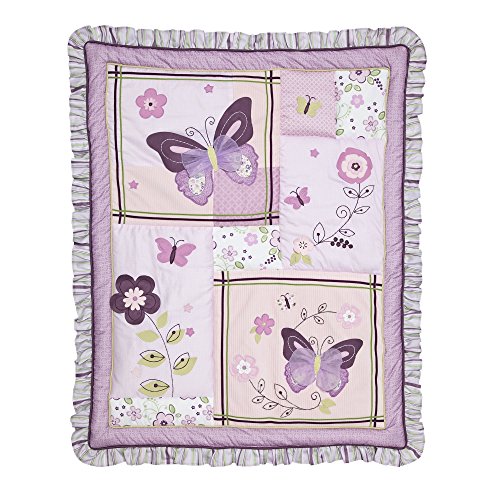 Lambs & Ivy Butterfly Bloom 6 Piece Bedding Set