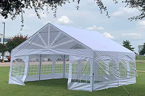 20'x20' PVC Marquee - Heavy Duty Party Wedding Canopy Tent Gazebo Shelter w Storage Bags by DELTA Canopies