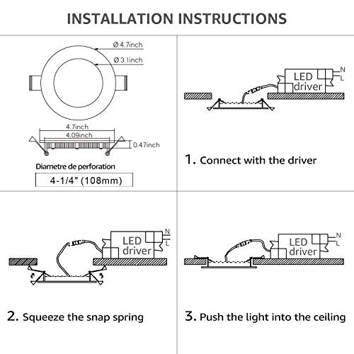 TORCHSTAR Essential Series 16-Pack 10W 4 Inch Recessed Lighting, Dimmable Ultra-Thin Ceiling Light, ETL and Energy Star Listed Can-Killer, 3000K Warm White, 80W Eqv, 5 Years Warranty