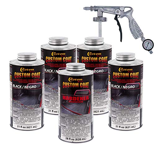 Custom Coat Safety Blue 1.75 Gallons Urethane Spray-On Truck Bed Liner Kit with (Free) Custom Coat Spray Gun with Regulator