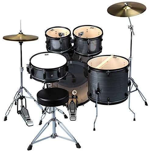 ddrum D2 Player Series Complete Drum Set with Cymbals, Grey Pinstripe