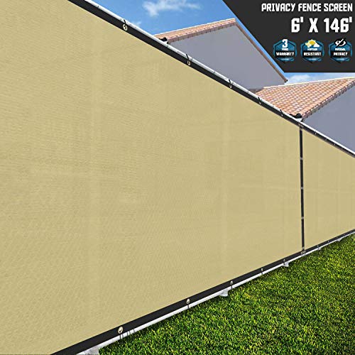 TANG Sunshades Depot Chain Link Fence Privacy Screen Windscreen Commercial Grade 150 GSM Custom Sizes Heavy Duty Brass Grommets