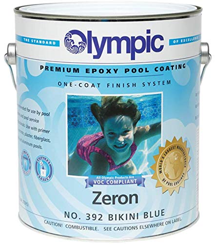 Olympic Zeron One-Coat Epoxy Swimming Pool Paint - 12 Pack Bikini Blue