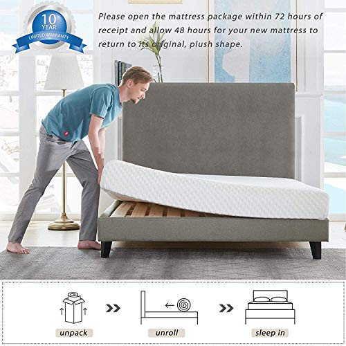 6 Inch King Size Mattress, Breathable Bed Mattress with CertiPUR-US Certified Foam Easy Set up 10 Year Warranty