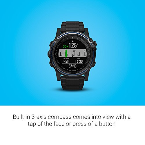 Garmin Descent Mk1, Watch-Sized Dive Computer with Surface GPS, Includes Fitness Features, Gray with Titanium Band