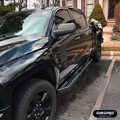 oEdRo 6" Side Step ,Unique Multi-layerTextured Black Running Boards Nerf Bars