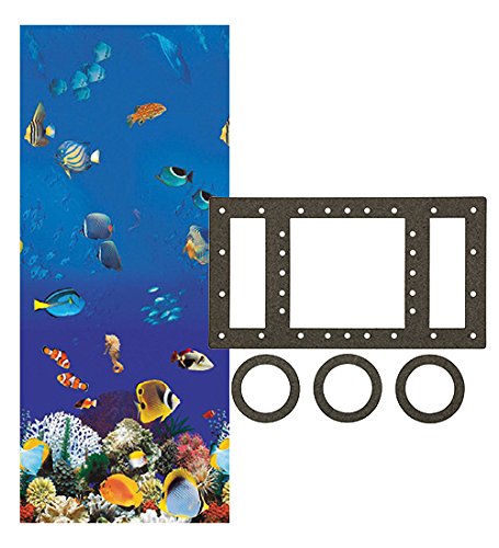 Smartline Caribbean 24-Foot Round Liner | Beaded Style | 52-Inch Wall Height | 25 Gauge Virgin Vinyl | Designed for Steel Sided Above-Ground Swimming Pools | Universal Gasket Kit Included