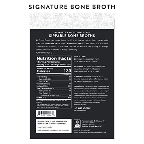 Osso Good Paleo Meal Kit, Top 3 Bone Broths and Paleo Soups, 18 - 16 Ounce Pouches, High in Protein & Collagen, Ships Frozen