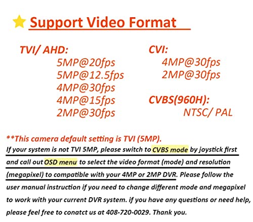 101AV 5 Megapixel 4in1 TVI/AHD/CVI/CVBS(960H) 2.8-12mm Lens Security Surveillance Dome Camera DWDR IR Cut OSD menu for Indoor Outdoor CCTV Home Office (White) (3 Pack)