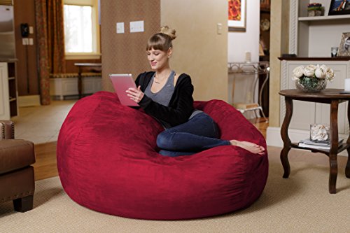 Chill Sack Bean Bag Chair: Huge 5' Memory Foam Furniture Bag and Large Lounger - Big Sofa with Soft Micro Fiber Cover - Cinnabar
