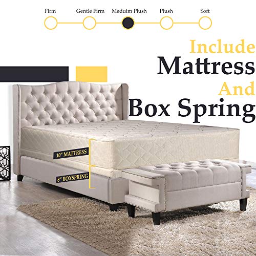 Spring Solution Medium Mattress, Full XL Size