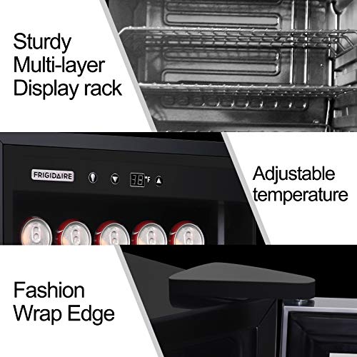 KUPPET 150-Can Beverage Cooler and Refrigerator, Small Mini Fridge for Home, Office or Bar with Glass Door and Adjustable Removable Shelves,Perfect for Soda Beer or Wine, Stainless Steel, 4.5 Cu.Ft.