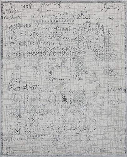 Unique Loom Aberdeen Collection Tone-on-Tone Traditional Textured Vintage Gray Area Rug (8' 0 x 10' 0)