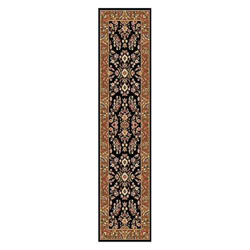 Safavieh Lyndhurst Collection LNH331D Traditional Oriental Black and Tan Rectangle Area Rug (8'11" x 12')