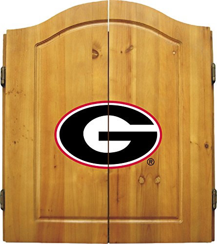 Imperial Officially Licensed NCAA Merchandise: Dart Cabinet Set with Steel Tip Bristle Dartboard, Georgia Bulldogs