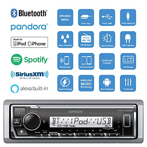 1998-2013 Harley FL Touring Package - Kenwood Digital Media Radio, 2X Crunch 6.5" Speakers, Dash Radio Install Kit