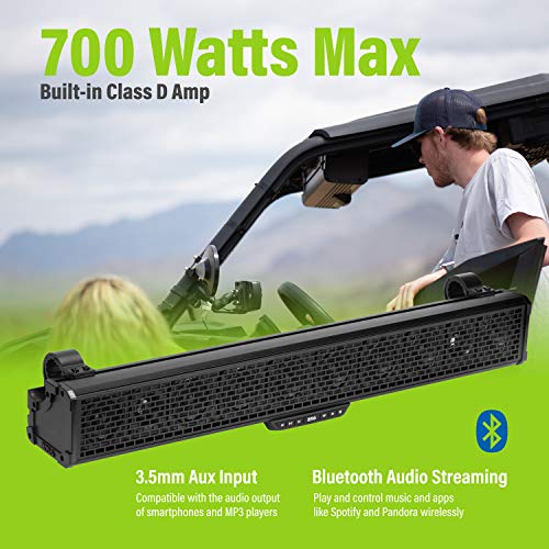 BOSS Audio Systems BRT34A ATV UTV Sound Bar System - 34" Wide, Weatherproof 3 inch Full Range Speakers