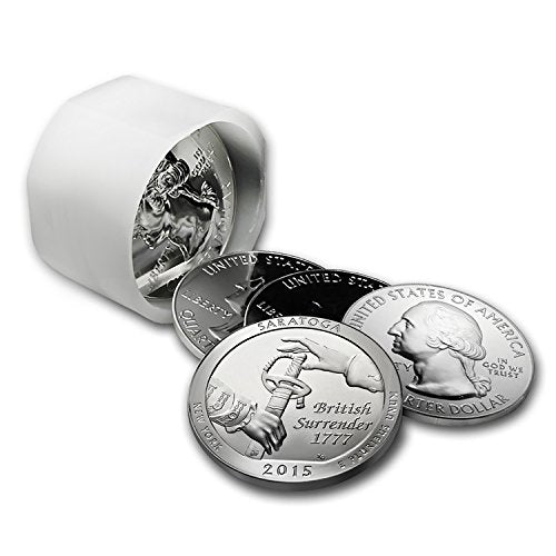 2015 5 oz Silver ATB Saratoga National Park, NY Silver Brilliant Uncirculated