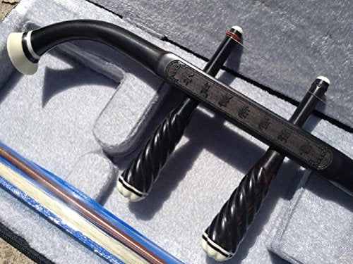 Landtom Ebony Erhu Chinese 2-string Violin Fiddle Musical Instrument + Free Accessories, Fulfilled by Amazon