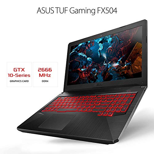 2019 Asus TUF 15.6" FHD VR Ready Gaming Laptop Computer, 8th Gen Intel Hexa-Core i7-8750H up to 4.10GHz, 16GB DDR4, 256GB SSD + 1TB HDD, GTX 1050 Ti, 802.11ac WiFi, HDMI, Backlit Keyboard, Windows 10